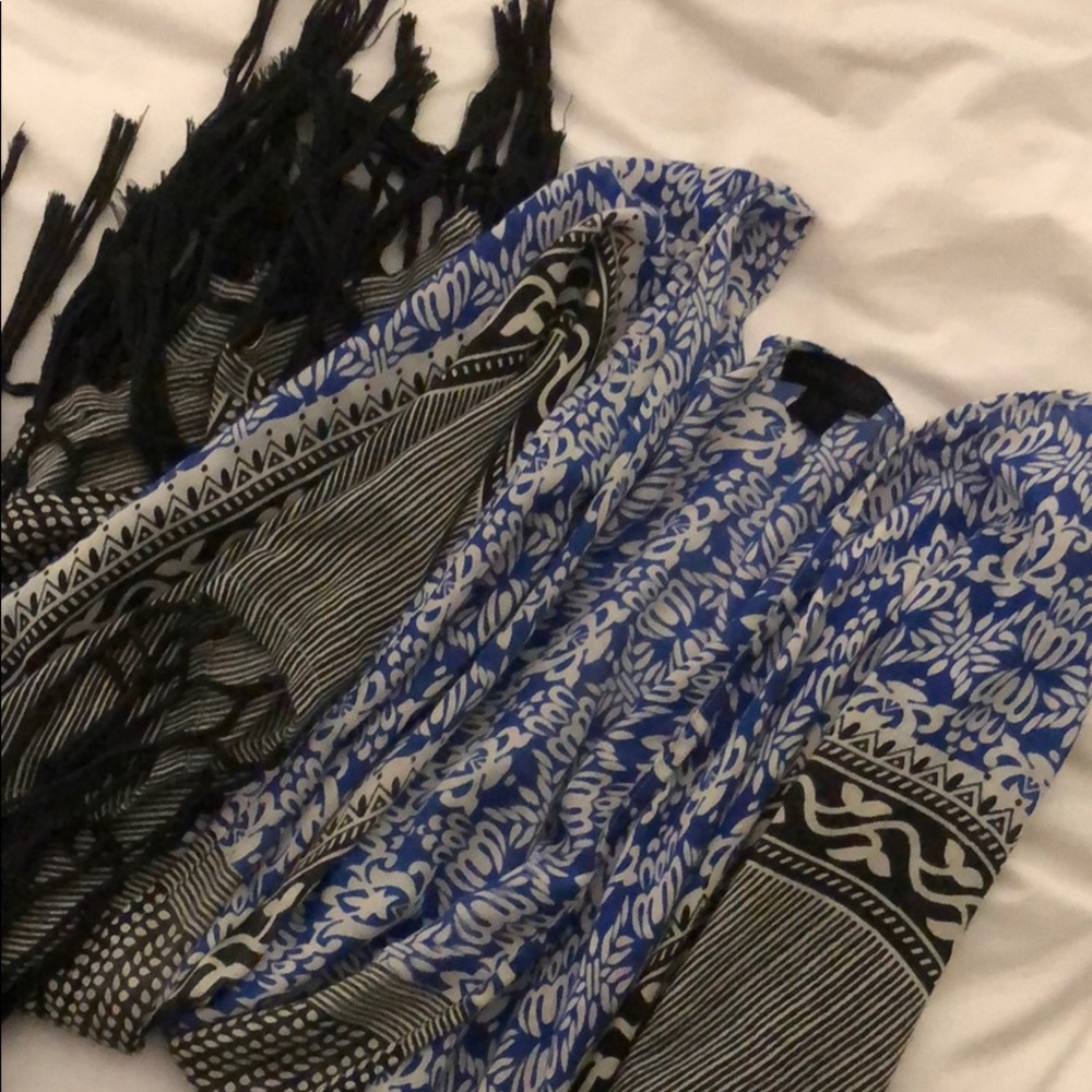 Print fray kimono